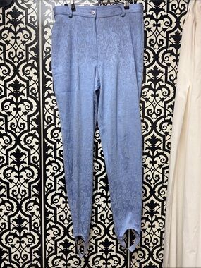 Vintage Together!  Light Blue/Purple Periwinkle Jacquard Women’s Stir-up pants